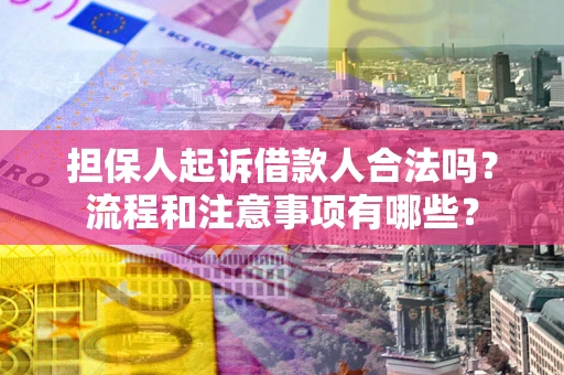 北京担保人起诉借款人合法吗？流程和注意事项有哪些？