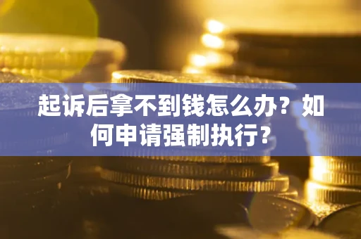 北京起诉后拿不到钱怎么办？如何申请强制执行？