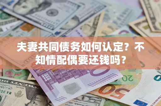 北京夫妻共同债务如何认定？不知情配偶要还钱吗？