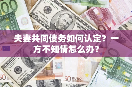 北京夫妻共同债务如何认定？一方不知情怎么办？