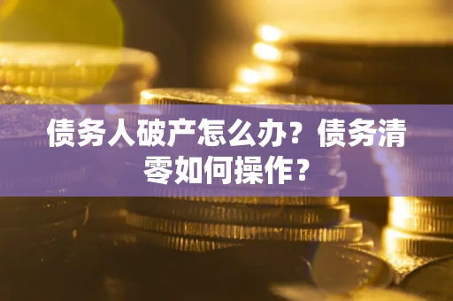 北京债务人破产怎么办？债务清零如何操作？