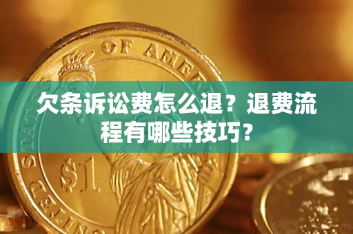 北京欠条诉讼费怎么退？退费流程有哪些技巧？