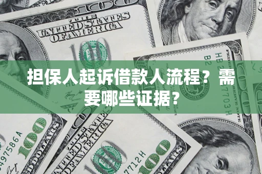 北京担保人起诉借款人流程?需要哪些证据? 北京担保人起诉借款人流程?需要哪些证据?