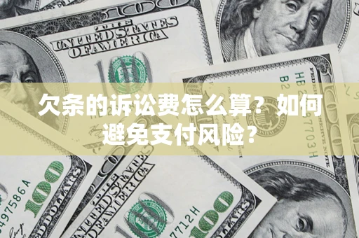 北京欠条的诉讼费怎么算？如何避免支付风险？