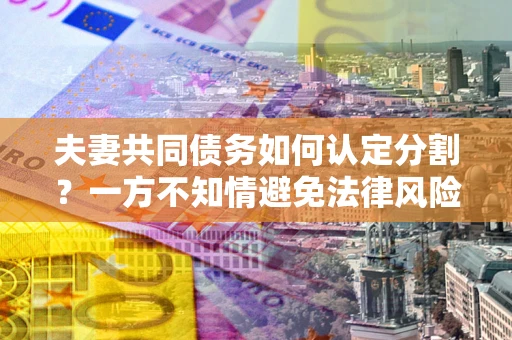 北京夫妻共同债务如何认定分割？一方不知情避免法律风险必看！